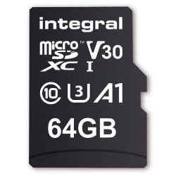 Integral MicroSD 100MBs UHS-1 U3 Class 10 V30 A1 64GB